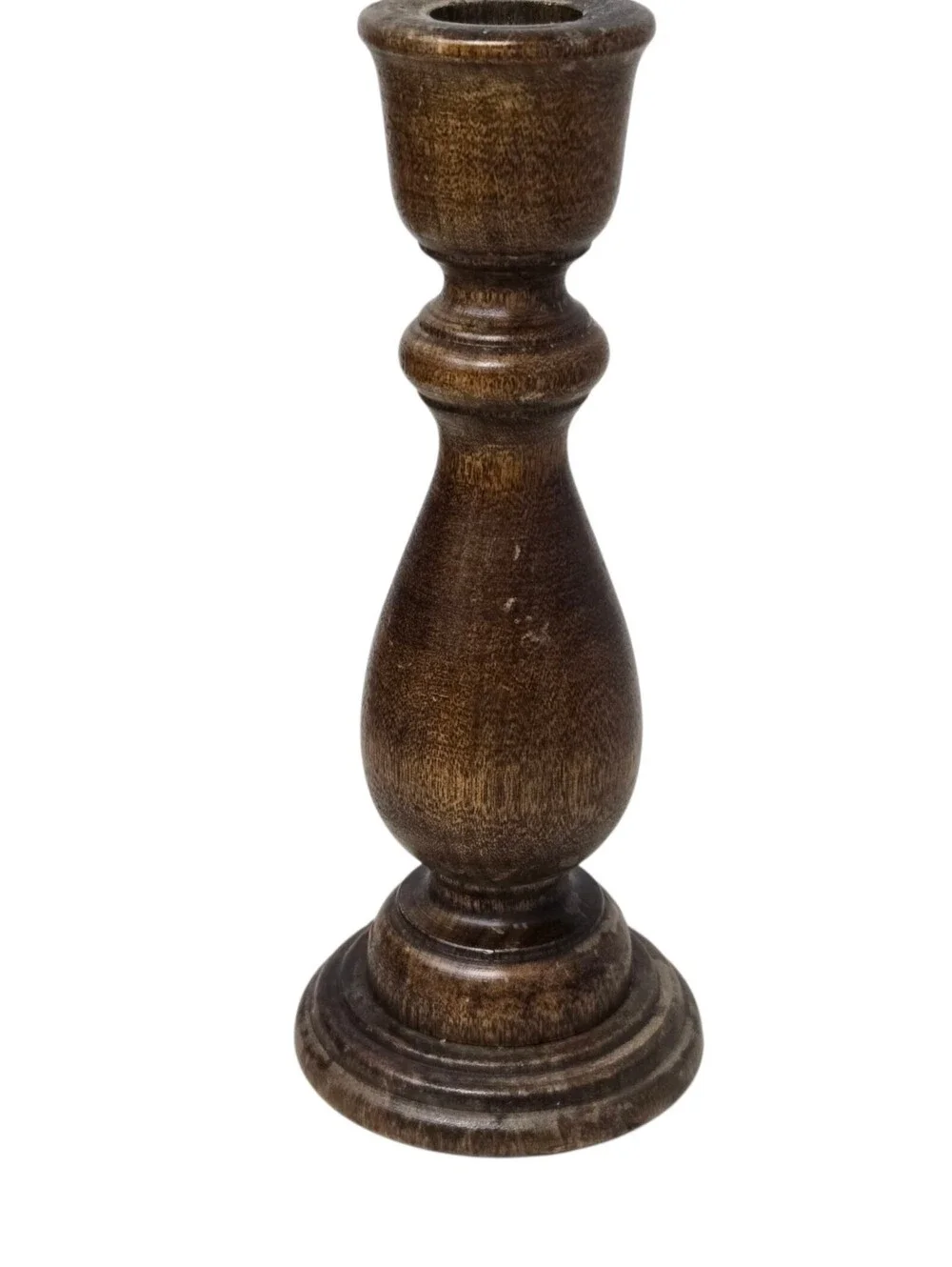 Vintage Wooden Candle Holders Set Of 2 MCM Taper Basketville Putney Vermont